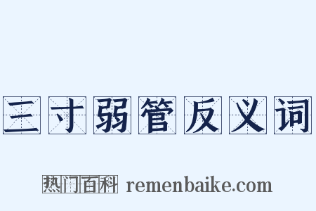三寸弱管反义词是什么意思的图片